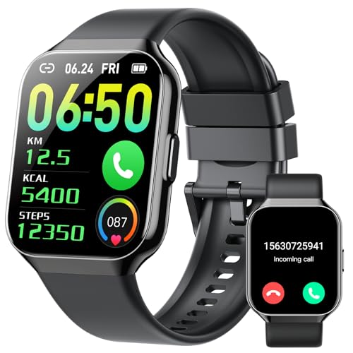 smartwatch herren damen, hendari 1,96 zoll touchscreen, fitnessuhr ip68 wasserdicht, 140+ sportmodi