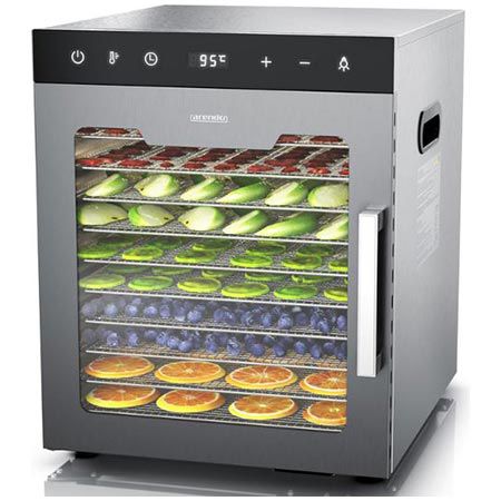 arendo dörrautomat 800w mit 10 edelstahlgittern, 35-85C, 159,71