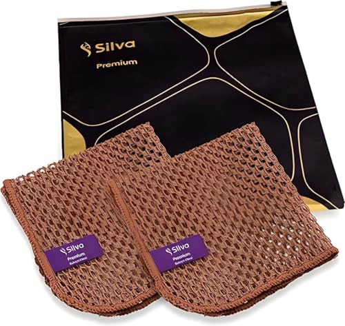 silva mikrofasertücher 2er-set reinigungstücher für küchen, teflonpfannen, stahltöpfe