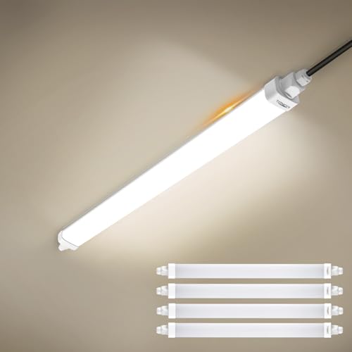 Produktbild: tonffi led rohrlampe 60 cm 18 w 1800 lm 4000 k ip65 für innen außen bad, büro, keller