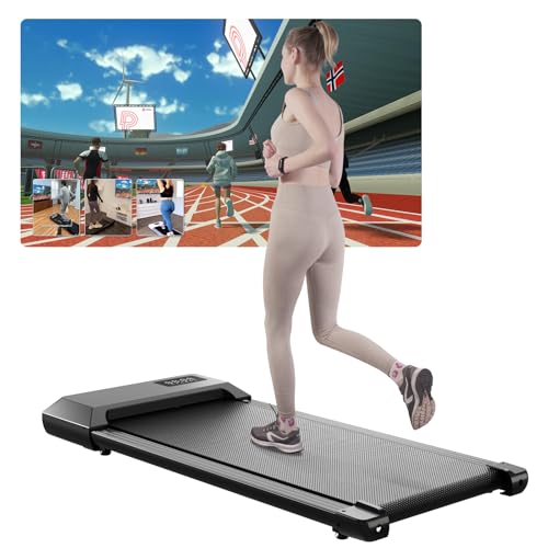 raceable walking pad leise, lacuffy laufband für zuhause mit app und lcd-anzeige
