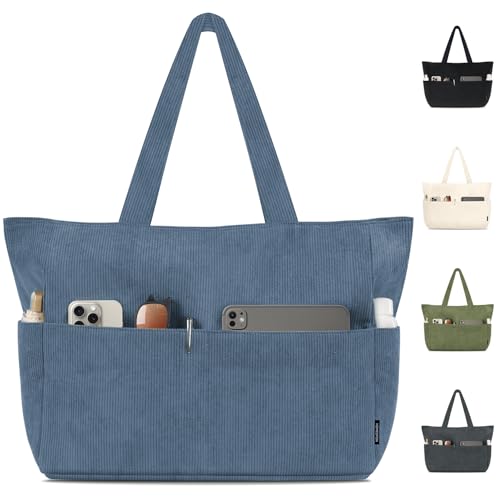 homespon damen handtasche tote bag shopper umhängetasche blau für einkaufen, reisen