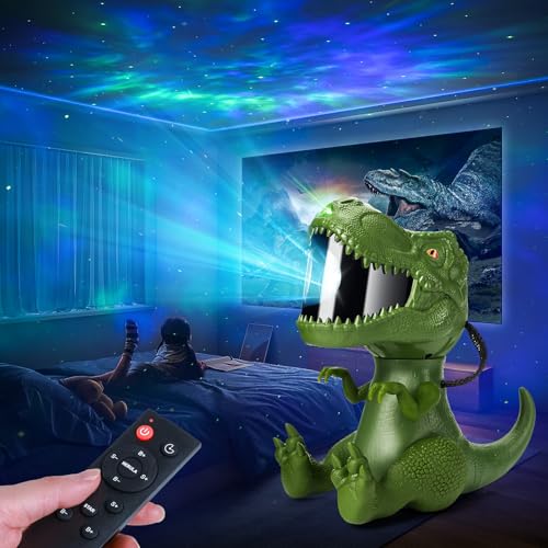 kidsjoy sternenhimmel projektor kinderzimmer, dinosaurier led lampe 360 drehbar