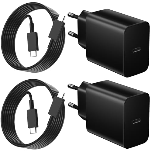 45W usb c ladegerät für samsung galaxy s24 ultra,s24+,s23 ultra,s22 ultra - 2m ladekabel 2-pack