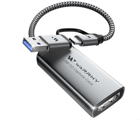 WARRKY capture card HDMI zu USB-A/C 1080p 60fps für 10,20 Euro