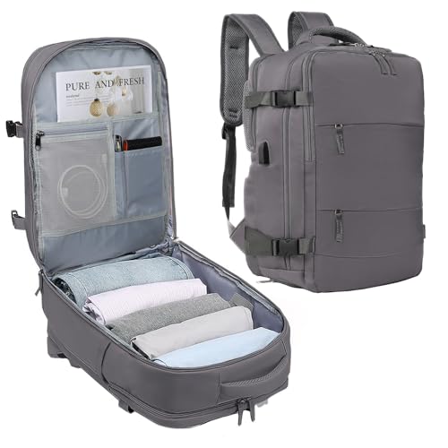 tantomi handgepäck rucksack 43x30x20, reiserucksack für flugzeug mit schuhfach