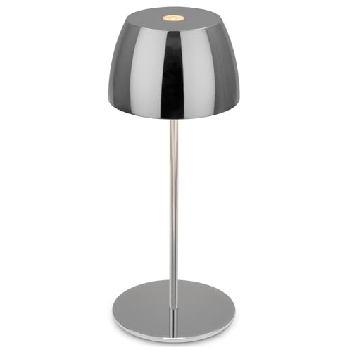 Mini LED Tischlampe kabellos IP44, dimmbar, Akku & Lichtquelle tauschbar, 8x20 cm
