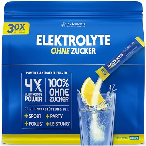 Zuckerfreie Elektrolyte 1390mg - 30 Stück - Kalorienarm, Zitrone-Geschmack