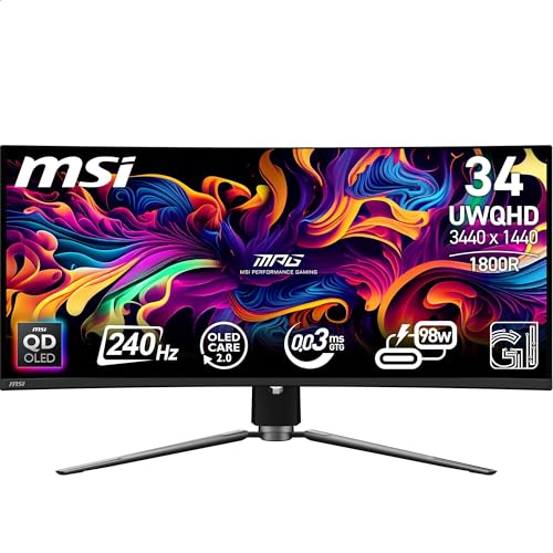 msi mpg 341cqpx qd-oled monitor 34 zoll curved gaming 144hz 1ms