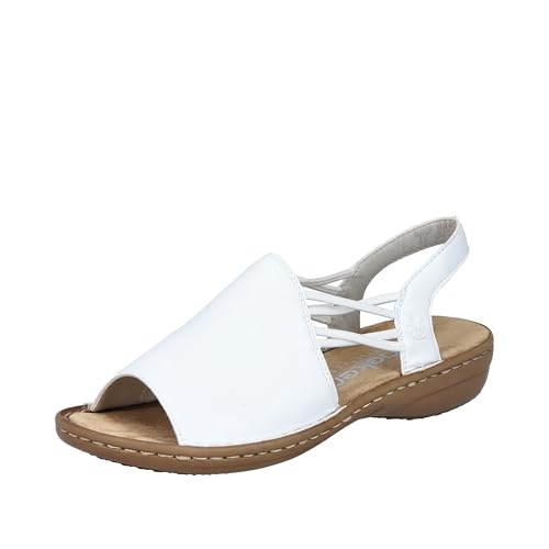 rieker damen sandalette 608d1 weiß 40 eu
