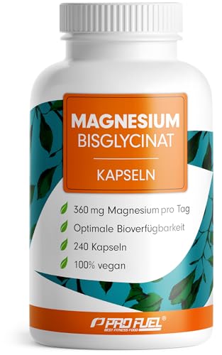 magnesium bisglycinat kapseln 240x - hochdosiert 360 mg, vegan, laborgeprüft