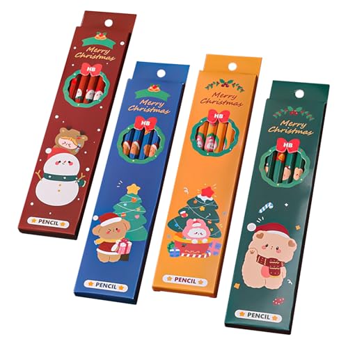 migiftdy 24 weihnachten bleistifte mit radiergummi für kinder xmas pencil set schulbedarf