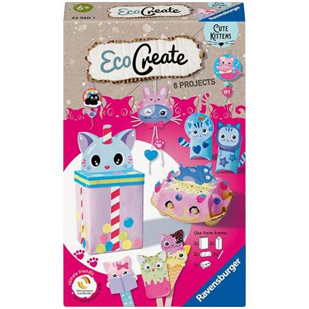 ravensburger bastelset süße kätzchen ecocreate 23920 für 5,40 euro