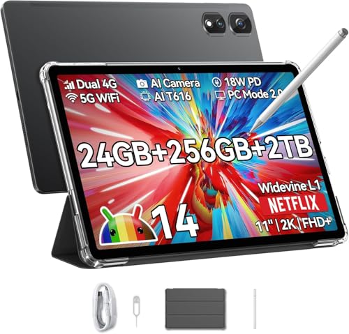 blackview tab16pro tablet 11 zoll android 14 16gb ram 256gb rom 4g lte 5g wifi 2k display