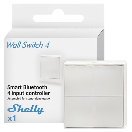 shelly blu wand-schalter 4 stand-alone - bluetooth, keine verkabelung, bt-gateway erforderlich