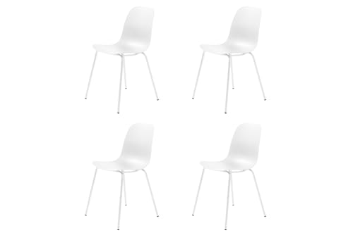 fjordform esszimmerstuhl 4er set weiß, moderne stühle für essbereich
