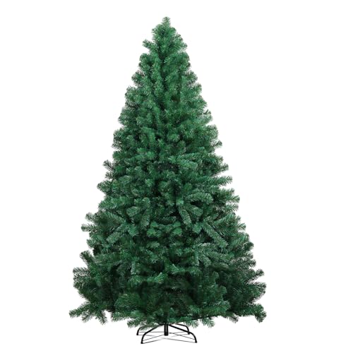 comhoma künstlicher weihnachtsbaum 195cm, pvc, 1000 spitzen, faltbar, robuster sockel