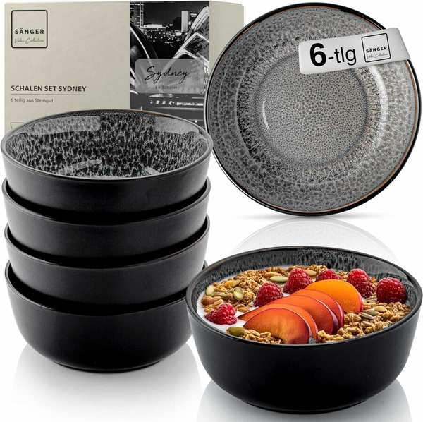 sänger sydney müslischalen set 6 teilig steingut schüsseln bowl