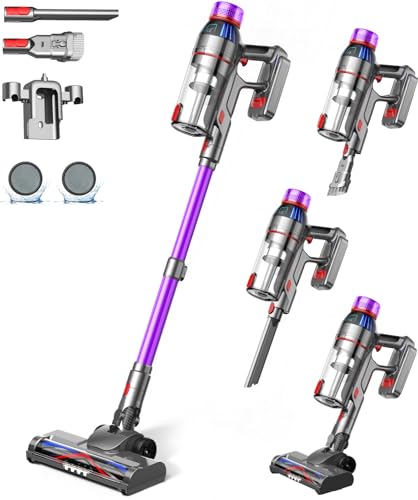 cordless vacuum cleaner 550 w 45000 pa mit led-display und anti-tangle-bürste