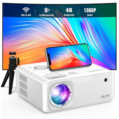 beamer 4k heimkino 26000 lumen, visspl full hd 1080p, wi-fi bluetooth, outdoor, zoom