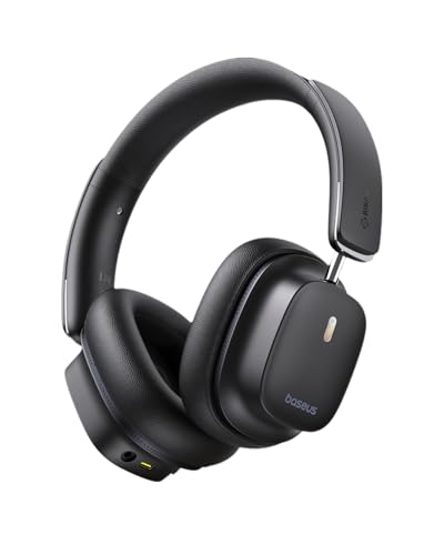 baseus wireless noise cancelling over ear kopfhörer mit spatial audio, 65h spielzeit