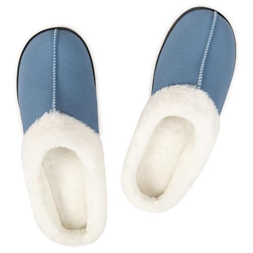 Produktbild: Frank Mully Damen-Slipper, Memory-Schaum, warm, rutschfest, für drinnen und draußen