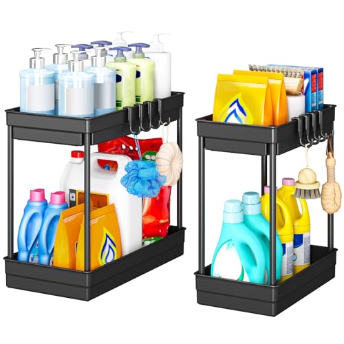 StowBin küchen organizer unter waschbecken, 2er set mit haken und tasse