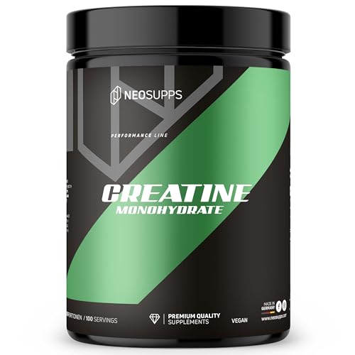 Produktbild: creatin monohydrat pulver 500g von neosupps, 100% rein, vegan, geschmacksneutral