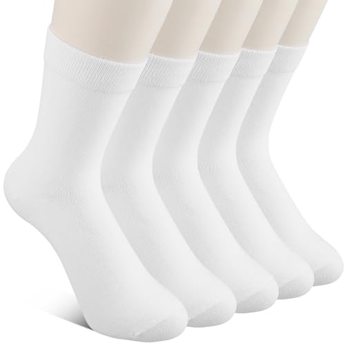 yolev kuschelsocken 5 paar, atmungsaktive sportsocken, kurze wintersocken für damen, bambusfasern