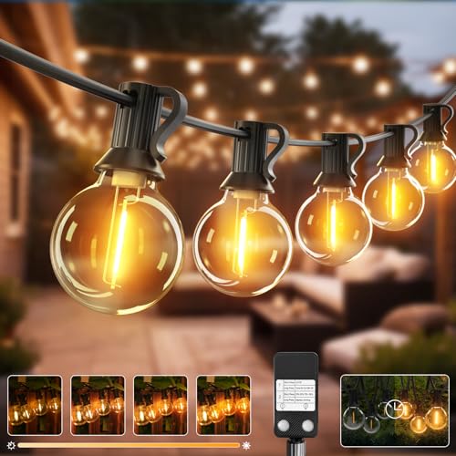 btfarm 10m lichterkette außen dimmbar, led wetterfest mit timer für gartenparty warmweiß