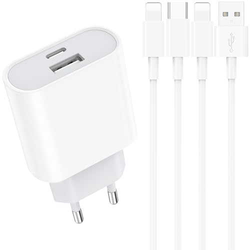 schnellladegerät und ladekabel für iphone 20w mit 2m usb c kabel piarhlie