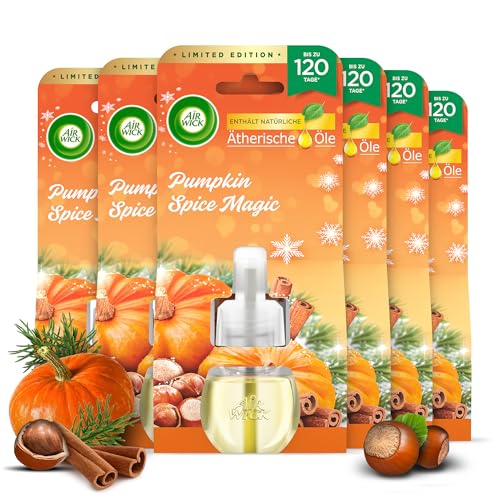 air wick nachfüller duftöl pumpkin spice magic, 6x lufterfrischer raumduft