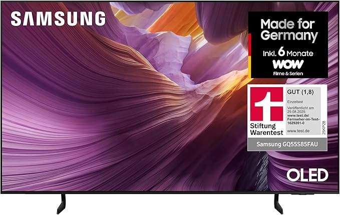 samsung oled 4k 55 zoll s85f, 100 hz, hdr10+, gaming hub