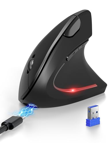 tecknet bluetooth maus ergonomisch kabellos wiederaufladbar vertikal bt 5.0 2.4g