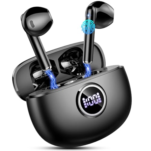 bluetooth kopfhörer in ear kabellos 5.3 mit 4 mikrofonen 40std spielzeit noise cancelling wasserfest für ios android