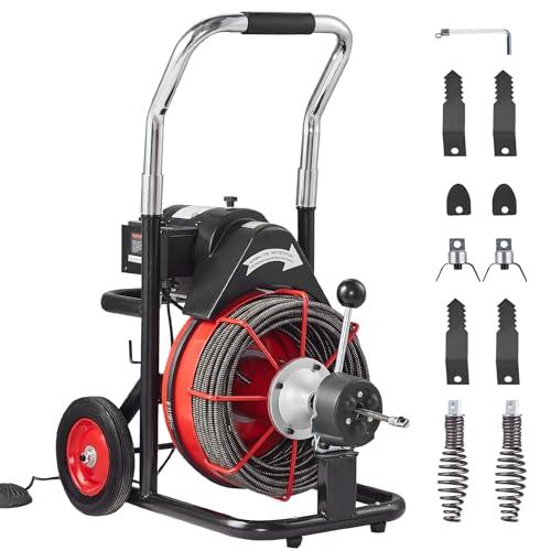Produktbild: vevor rohrreinigungsmaschine mit luftaktiviertem fußschalter 1...