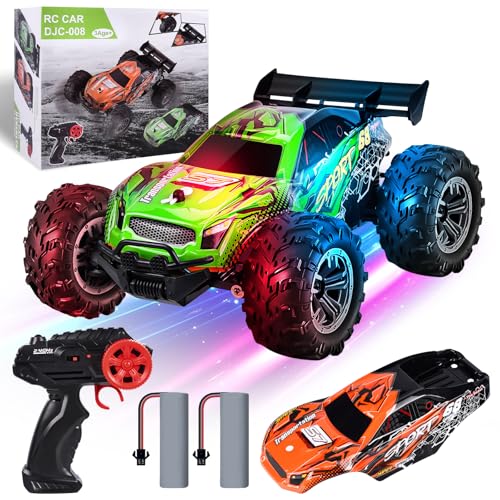 buzzoxerex ferngesteuertes auto 1:18 monstertruck 2,4ghz offroad truck mit licht und 2 batterien