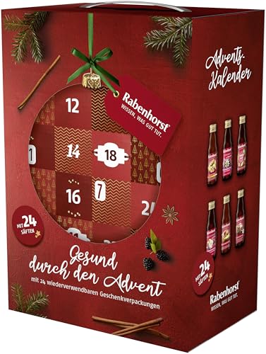 rabenhorst adventskalender 2024  24 gesunde minis 125 ml für die vorweihnachtszeit