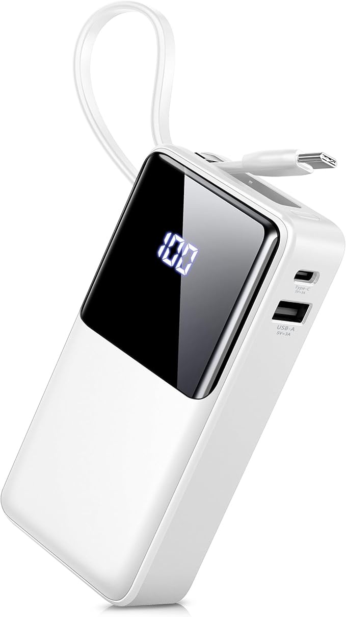 power bank 10.000 mAh usb c schnellladung tragbares ladegerät mit led-display