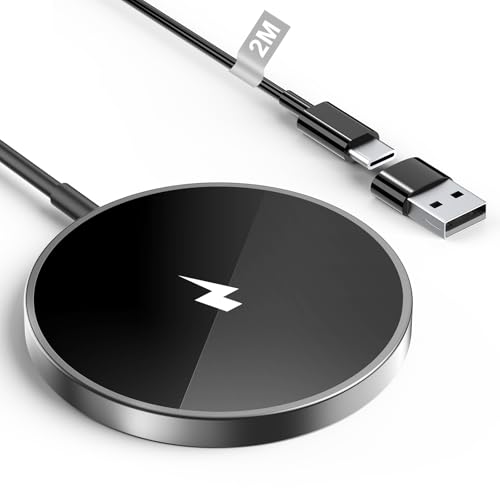 15W wireless charger für iPhone 16/15/14/13/12/11, KINPEE induktives Ladegerät, schwarz