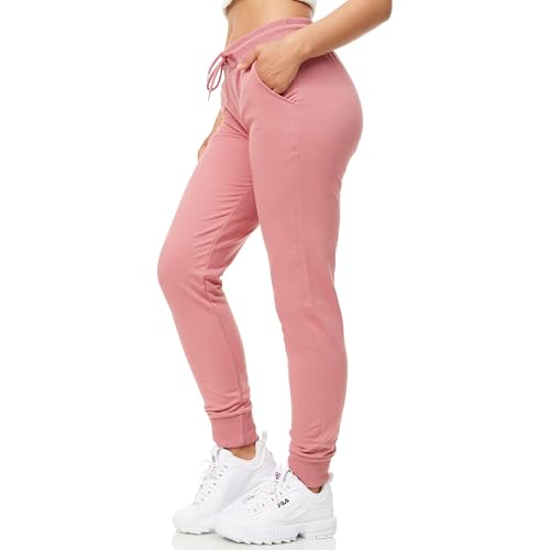 Produktbild: smith & solo damen jogginghose, sporthose baumwolle, slim fit, hoch geschnitten, lang