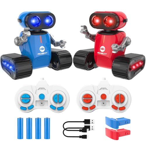ferngesteuerter roboter spielzeug für kinder, wiederaufladbar, mit lichteffekten, akku