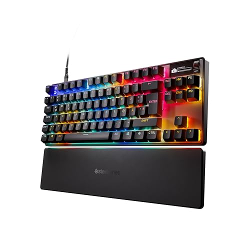 steelseries apex pro tkl gen 3 gaming tastatur, omnipoint 3.0, de layout, pbt-keycaps