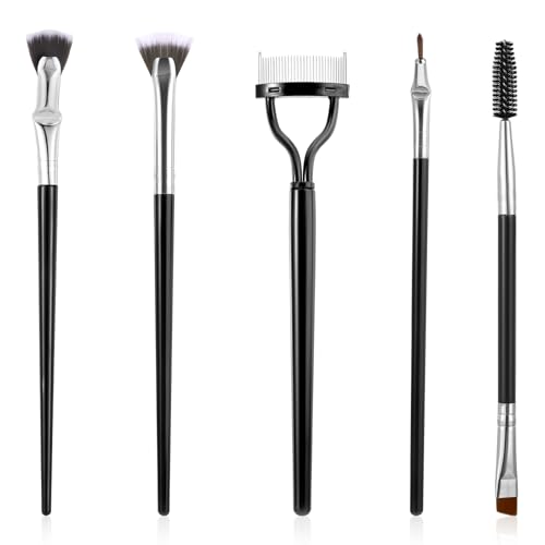 Produktbild: dimeho 5er set wimpernbürsten fächerbürste klappbar für perfektes wimperntrennen