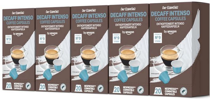 Produktbild: decaff intenso kaffeekapseln 100er pack von amazon ab 10,54 euro statt 14 euro