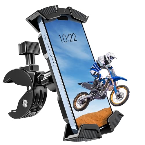 bugani handyhalterung motorrad fahrrad 360 drehbar einhandbedienung für iphone samsung 4,7''-6,8''