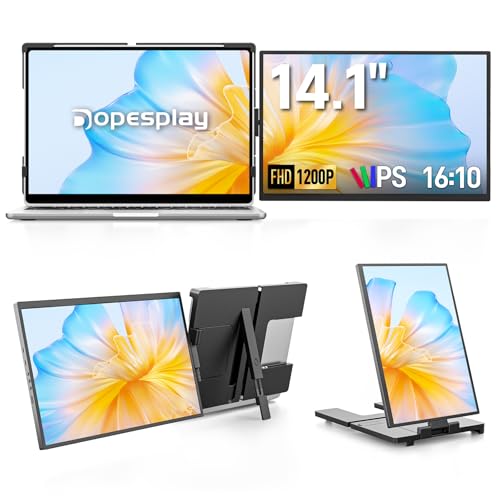 Dopesplay 14 Zoll FHD Tragbarer Laptop Monitor - USB-C/HDMI, Plug & Play
