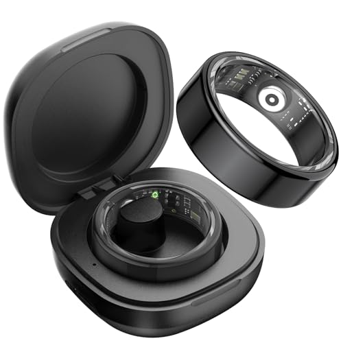 dekeFit smart ring fitness tracker, 100+ sportmodi, herzfrequenz, ip68, black, size 9
