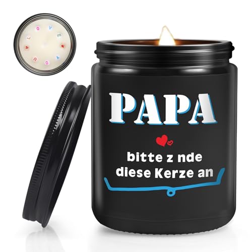 vatertagsgeschenk papa, geschenke für vater, 200g sojawachs duftkerze black