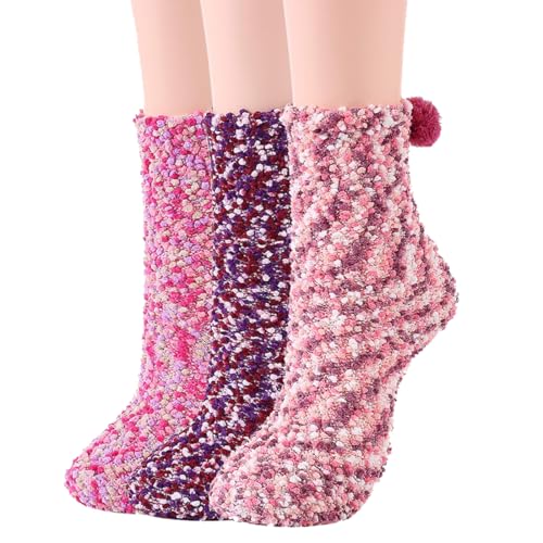 kuschelsocken damen 3 paar flauschige wintergeschenke für frauen geschenkidee für mama, freundin, schwester